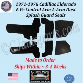NEW 1971 1972 1973 1974 1975 1976 Cadillac Eldorado 6 Pc CONTROL ARM A-ARM DUST SPLASH GUARD SEALS CAD-ASL-095 NEW 1971 1972 1973 1974 1975 1976 Cadillac Eldorado 6 Pc CONTROL ARM A-ARM DUST SPLASH GUARD SEALS CAD-ASL-095